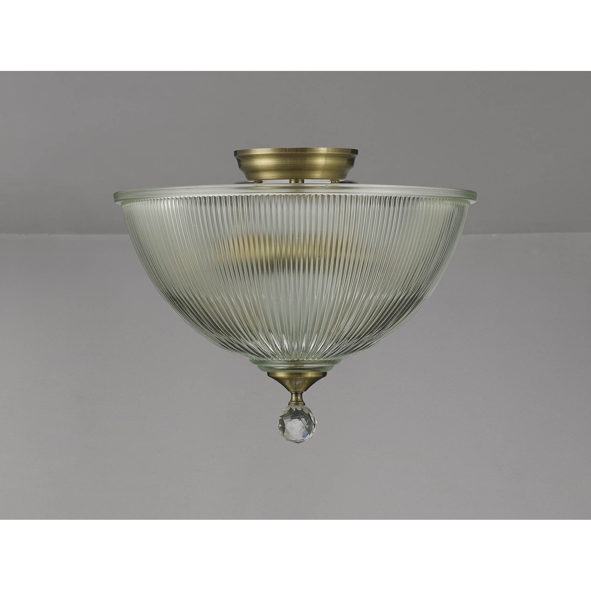 NLK16319 Tabion 2 Light Ceiling Light Antique Brass Clear