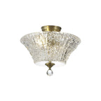 NLK16349 Tabion 2 Light Ceiling Light Antique Brass Clear