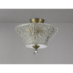 NLK16349 Tabion 2 Light Ceiling Light Antique Brass Clear