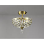 NLK16359 Tabion 2 Light Ceiling Light Antique Brass Clear