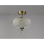 NLK16369 Tabion 2 Light Ceiling Light Antique Brass Clear