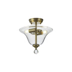 NLK16379 Tabion 2 Light Ceiling Light Antique Brass Clear