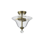 NLK16379 Tabion 2 Light Ceiling Light Antique Brass Clear