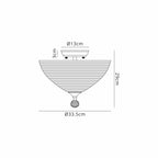 NLK16389 Tabion 2 Light Ceiling Light Antique Brass Clear