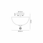 NLK16399 Tabion 2 Light Ceiling Light Antique Brass Clear