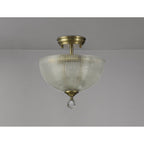 NLK16399 Tabion 2 Light Ceiling Light Antique Brass Clear