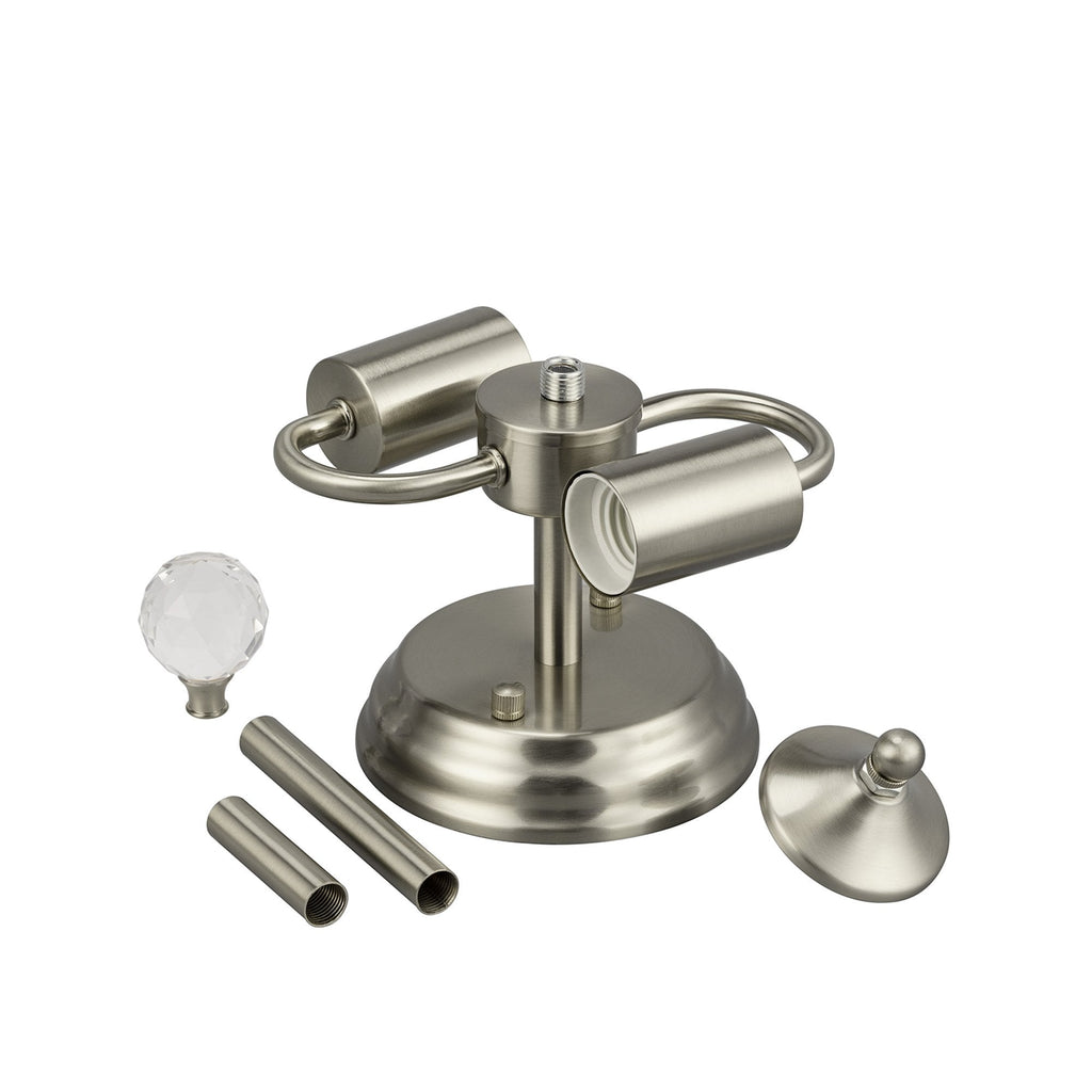 NLK16409 Tabion 2 Light Ceiling Light Satin Nickel Amber