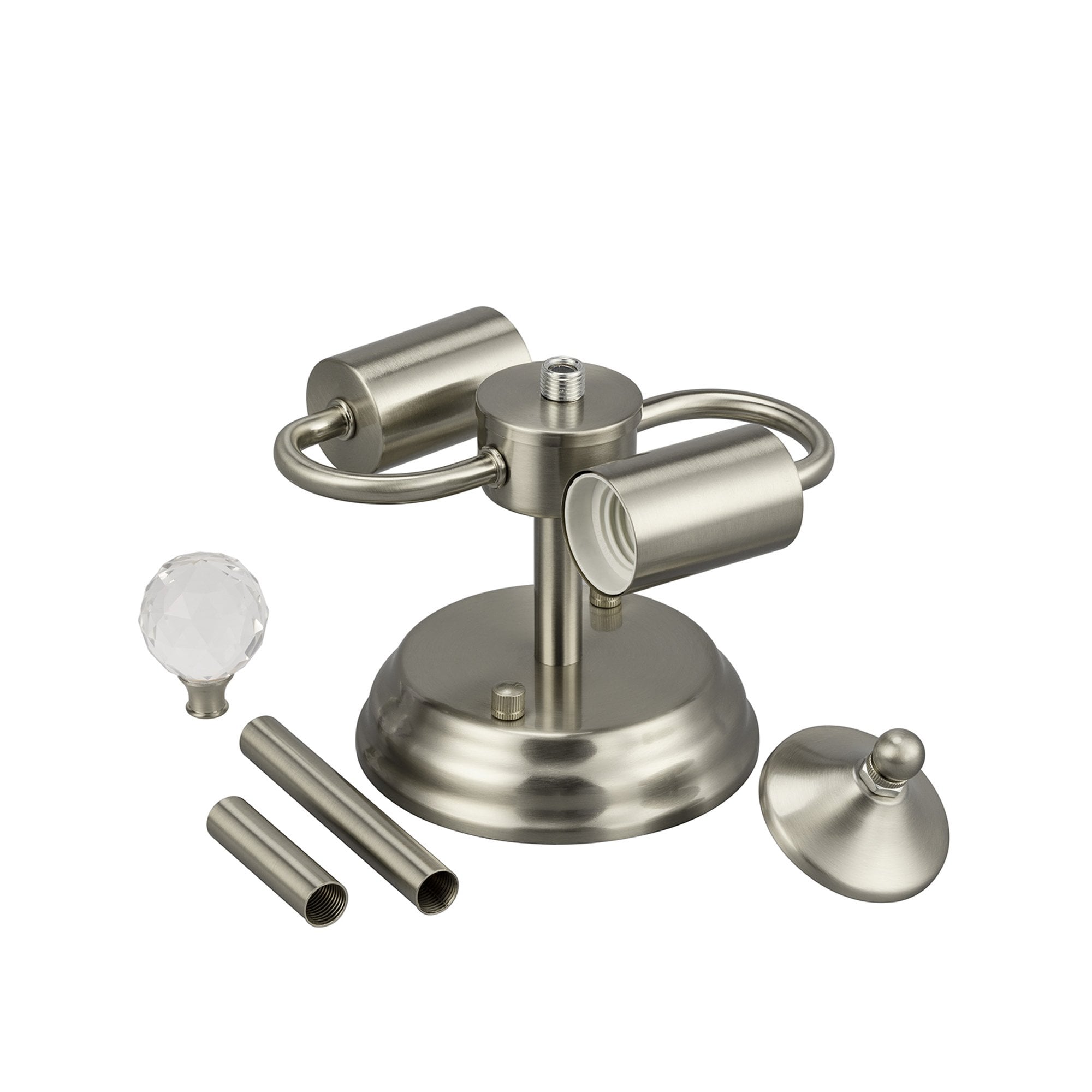 NLK16409 Tabion 2 Light Ceiling Light Satin Nickel Amber