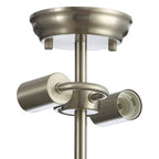 NLK16409 Tabion 2 Light Ceiling Light Satin Nickel Amber