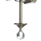 NLK16409 Tabion 2 Light Ceiling Light Satin Nickel Amber