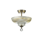 NLK16419 Tabion 2 Light Ceiling Light Satin Nickel Clear