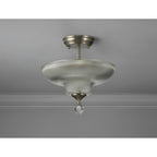 NLK16419 Tabion 2 Light Ceiling Light Satin Nickel Clear