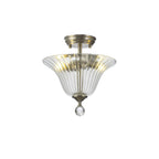 NLK16429 Tabion 2 Light Ceiling Light Satin Nickel Clear