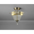 NLK16429 Tabion 2 Light Ceiling Light Satin Nickel Clear