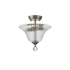 NLK16429 Tabion 2 Light Ceiling Light Satin Nickel Clear