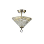 NLK16439 Tabion 2 Light Ceiling Light Satin Nickel Clear