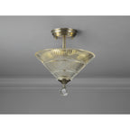 NLK16439 Tabion 2 Light Ceiling Light Satin Nickel Clear