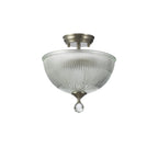 NLK16449 Tabion 2 Light Ceiling Light Satin Nickel Clear