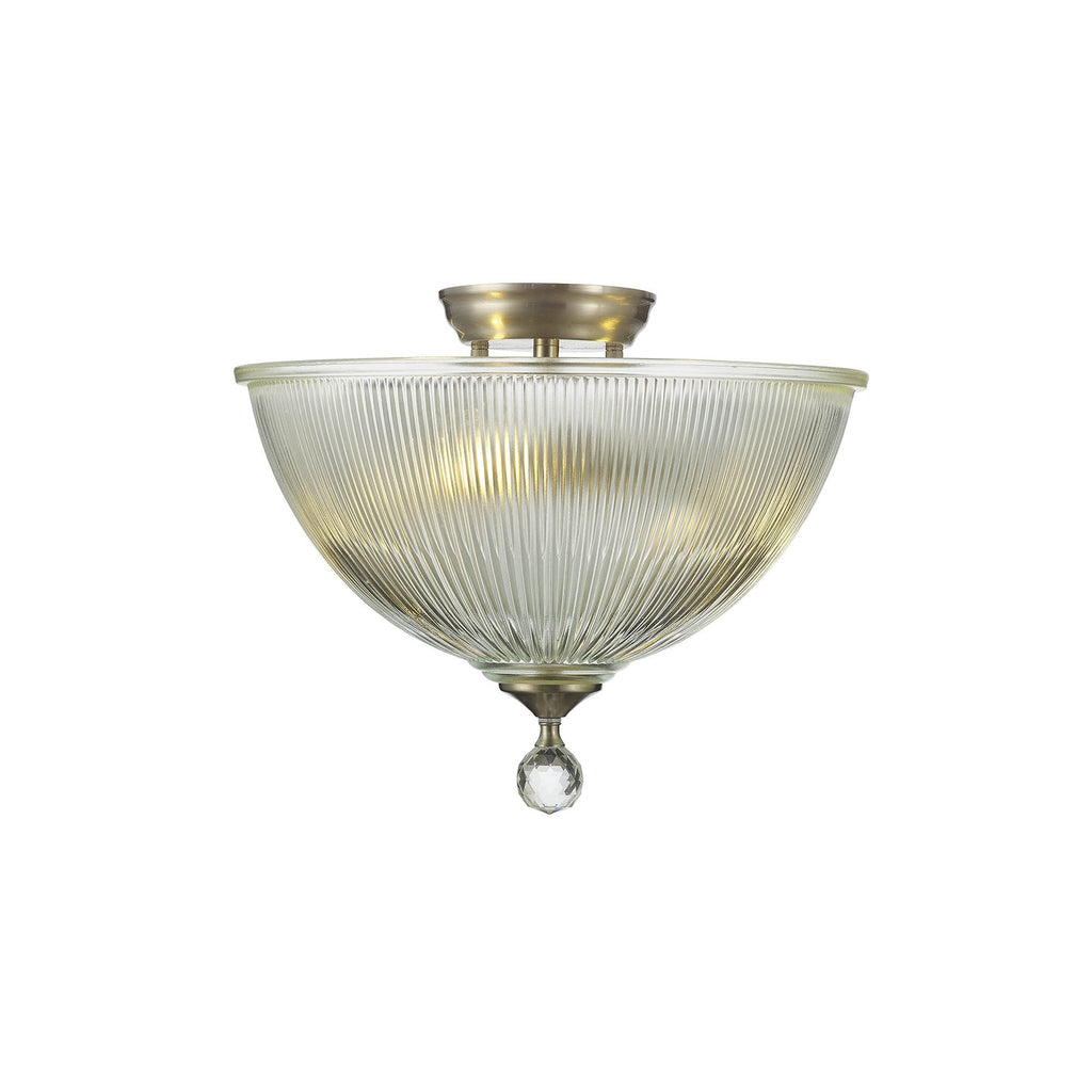 NLK16459 Tabion 2 Light Ceiling Light Satin Nickel Clear
