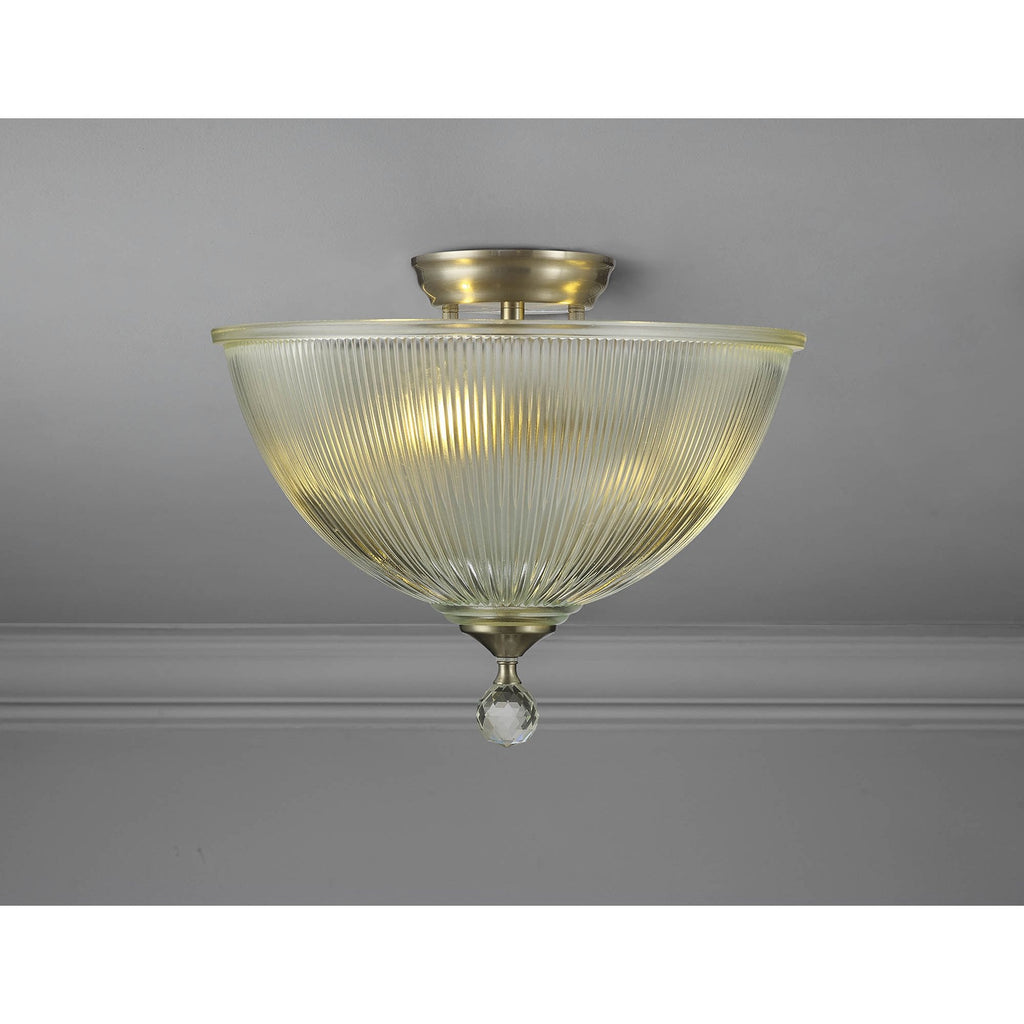 NLK16459 Tabion 2 Light Ceiling Light Satin Nickel Clear