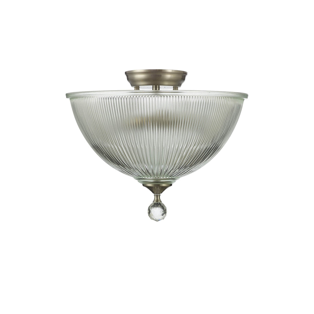 NLK16459 Tabion 2 Light Ceiling Light Satin Nickel Clear