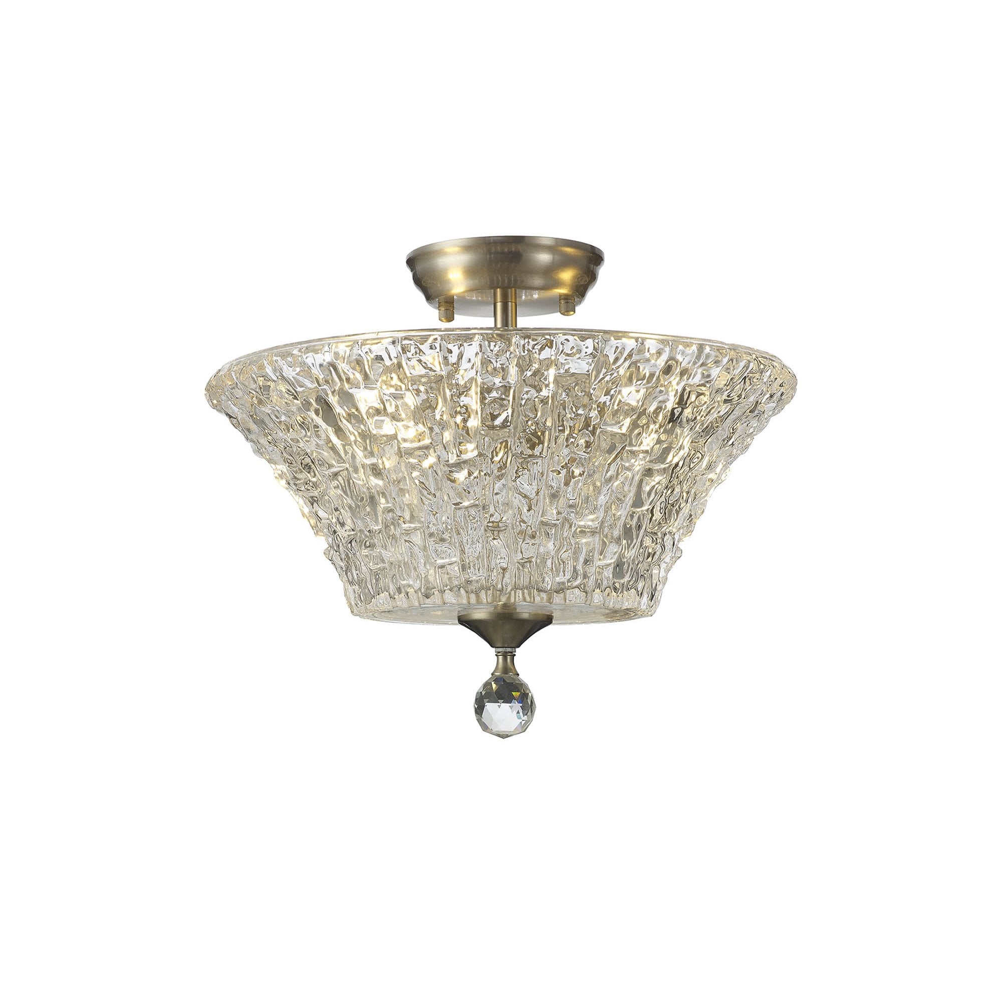 NLK16479 Tabion 2 Light Ceiling Light Satin Nickel Clear