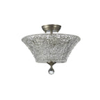 NLK16479 Tabion 2 Light Ceiling Light Satin Nickel Clear