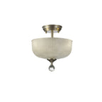 NLK16489 Tabion 2 Light Ceiling Light Satin Nickel Clear
