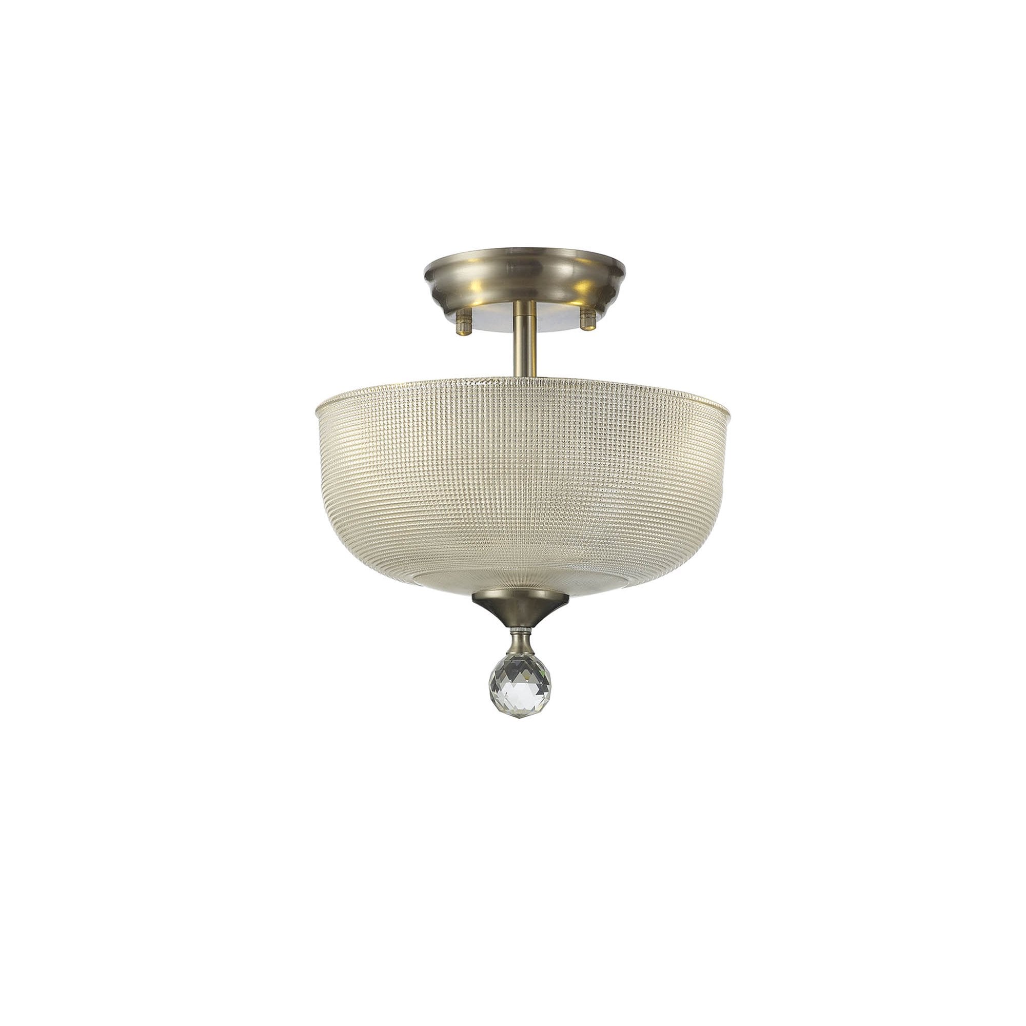 NLK16489 Tabion 2 Light Ceiling Light Satin Nickel Clear