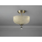 NLK16489 Tabion 2 Light Ceiling Light Satin Nickel Clear