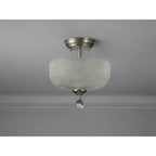 NLK16489 Tabion 2 Light Ceiling Light Satin Nickel Clear