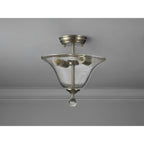 NLK16499 Tabion 2 Light Ceiling Light Satin Nickel Clear