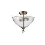 NLK16509 Tabion 2 Light Ceiling Light Satin Nickel Clear