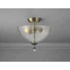 NLK16509 Tabion 2 Light Ceiling Light Satin Nickel Clear