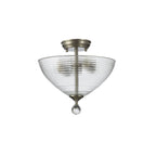 NLK16509 Tabion 2 Light Ceiling Light Satin Nickel Clear