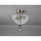 NLK16509 Tabion 2 Light Ceiling Light Satin Nickel Clear