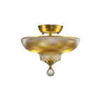 NLK16529 Tabion 2 Light Ceiling Light Satin Gold Amber