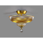 NLK16529 Tabion 2 Light Ceiling Light Satin Gold Amber