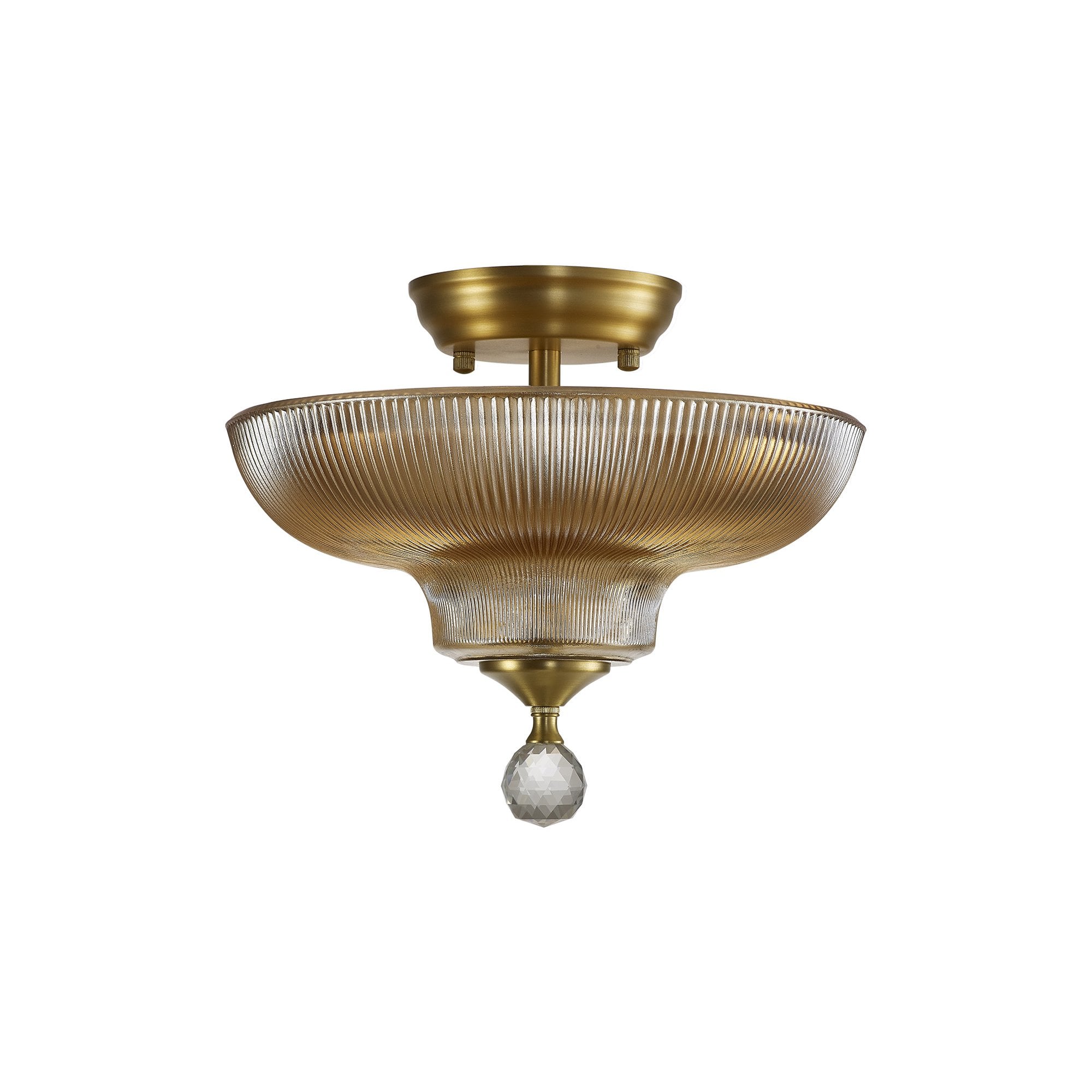 NLK16529 Tabion 2 Light Ceiling Light Satin Gold Amber