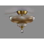 NLK16529 Tabion 2 Light Ceiling Light Satin Gold Amber