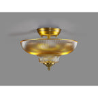 NLK16529 Tabion 2 Light Ceiling Light Satin Gold Amber