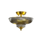 NLK16539 Tabion 2 Light Ceiling Light Satin Gold Smoked