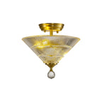 NLK16549 Tabion 2 Light Ceiling Light Satin Gold Clear