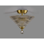 NLK16549 Tabion 2 Light Ceiling Light Satin Gold Clear