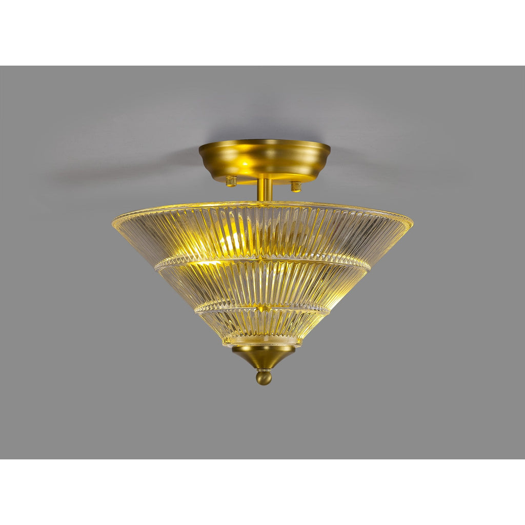 NLK16549 Tabion 2 Light Ceiling Light Satin Gold Clear