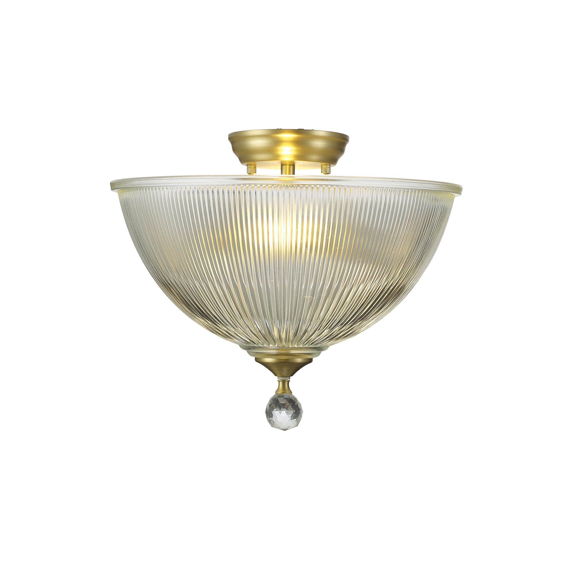 NLK16559 Tabion 2 Light Ceiling Light Satin Gold Clear