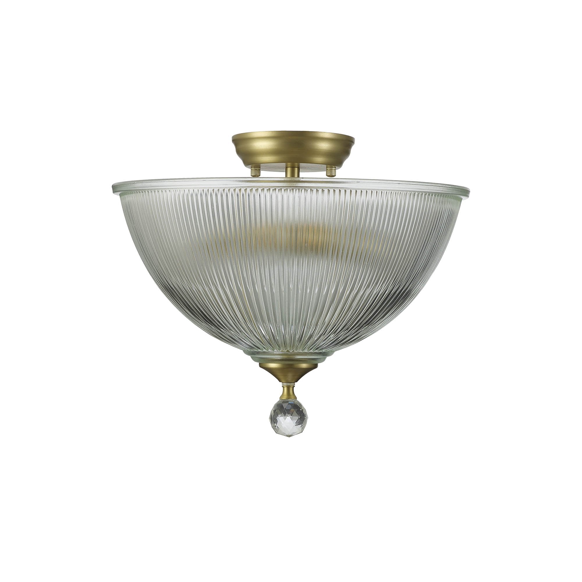 NLK16559 Tabion 2 Light Ceiling Light Satin Gold Clear