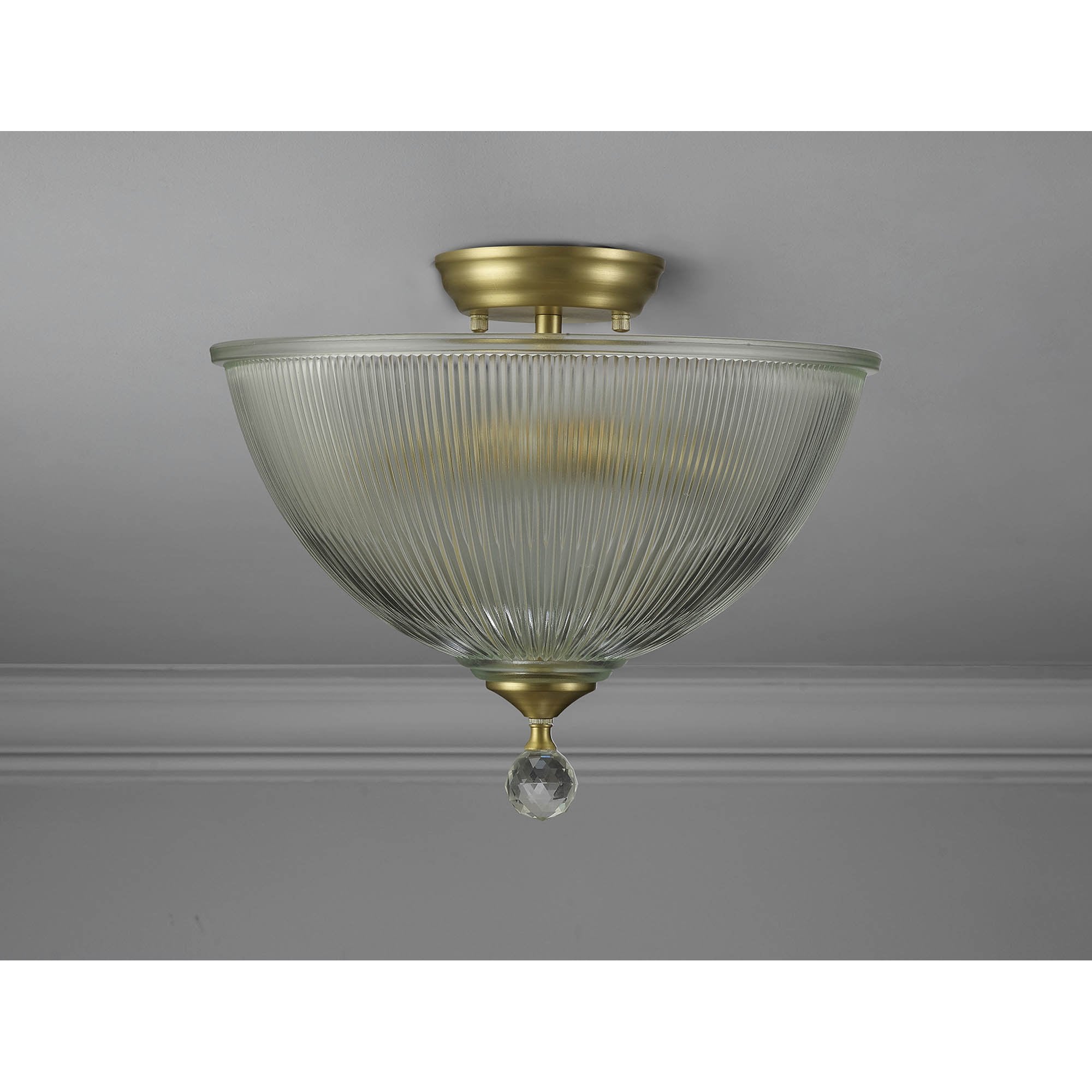NLK16559 Tabion 2 Light Ceiling Light Satin Gold Clear