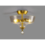 NLK16569 Tabion 2 Light Ceiling Light Satin Gold Clear