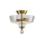 NLK16569 Tabion 2 Light Ceiling Light Satin Gold Clear
